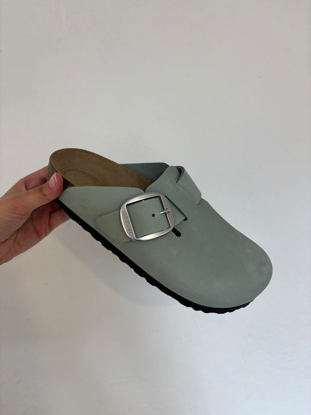 Birkenstock - Boston big buckle pelle nubuck salvia