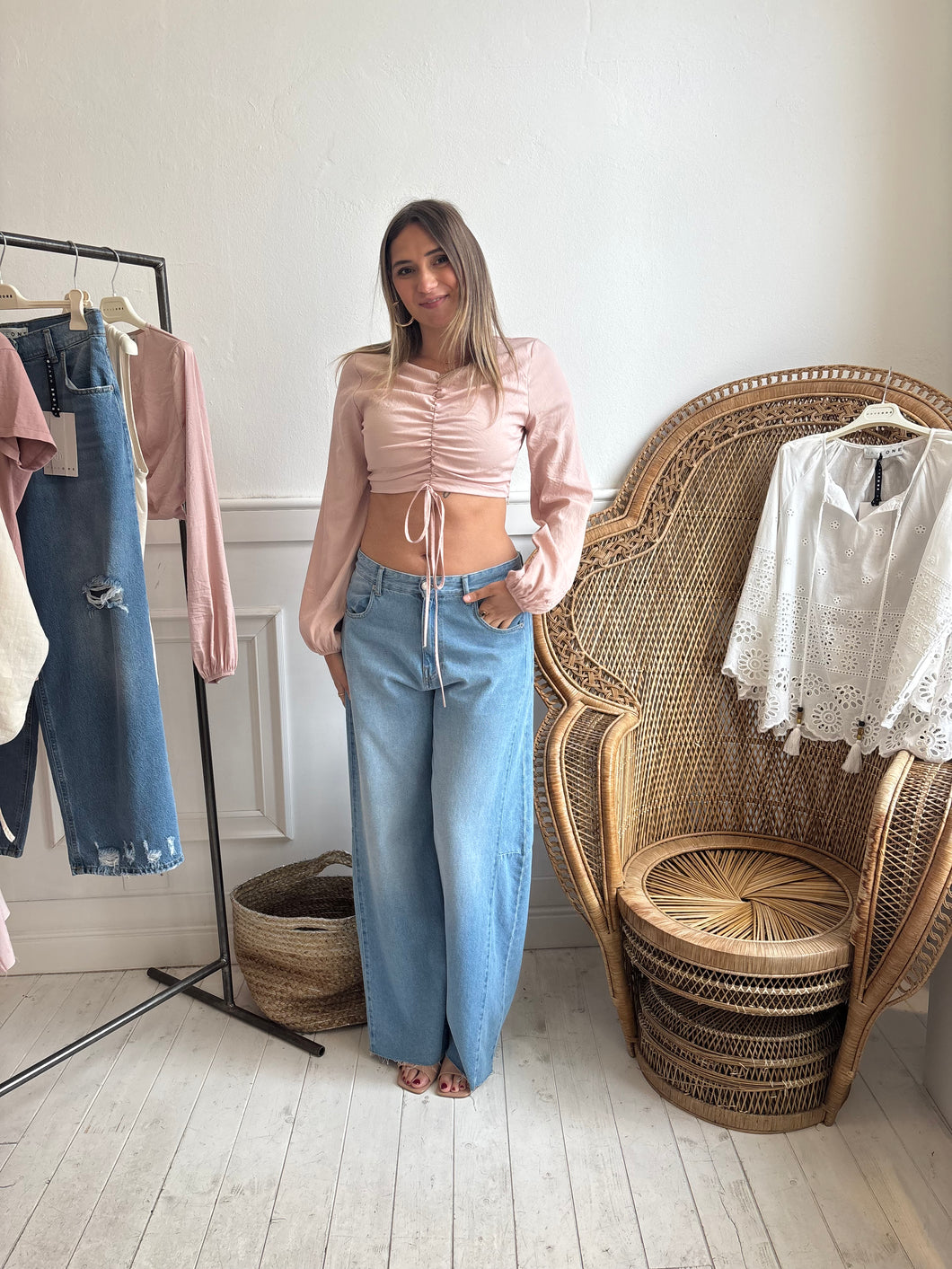 Haveone - Top corto rosa