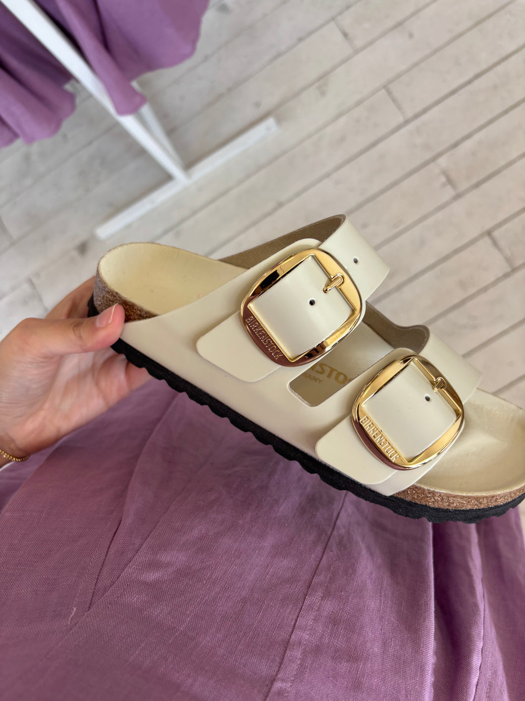 Birkenstock - Arizona big buckle pelle ecru