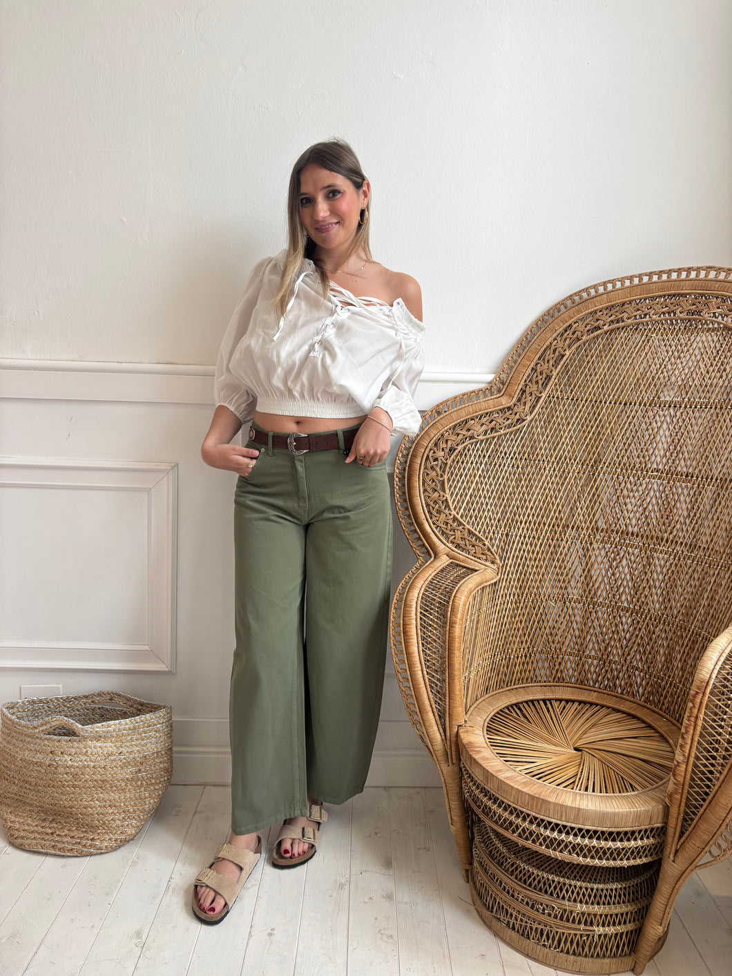 Haveone - Blusa con lacci