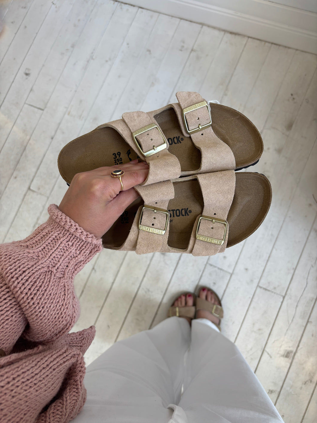Birkenstock - Arizona con fibbia oro